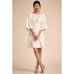 Anthropologie x BHLDN Aidan Mattox Riviera Kaftan Embellished Mini Dress Sz 2